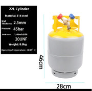 Stainless Steel Refrigerant Recovery Cylinder 13.6kg