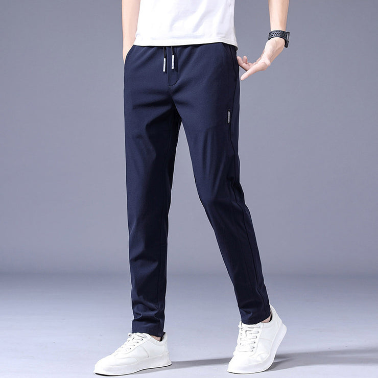 Drawstring Trousers Thin Casual Pants Korean Version Loose Straight Sweatpants Mens Clothing