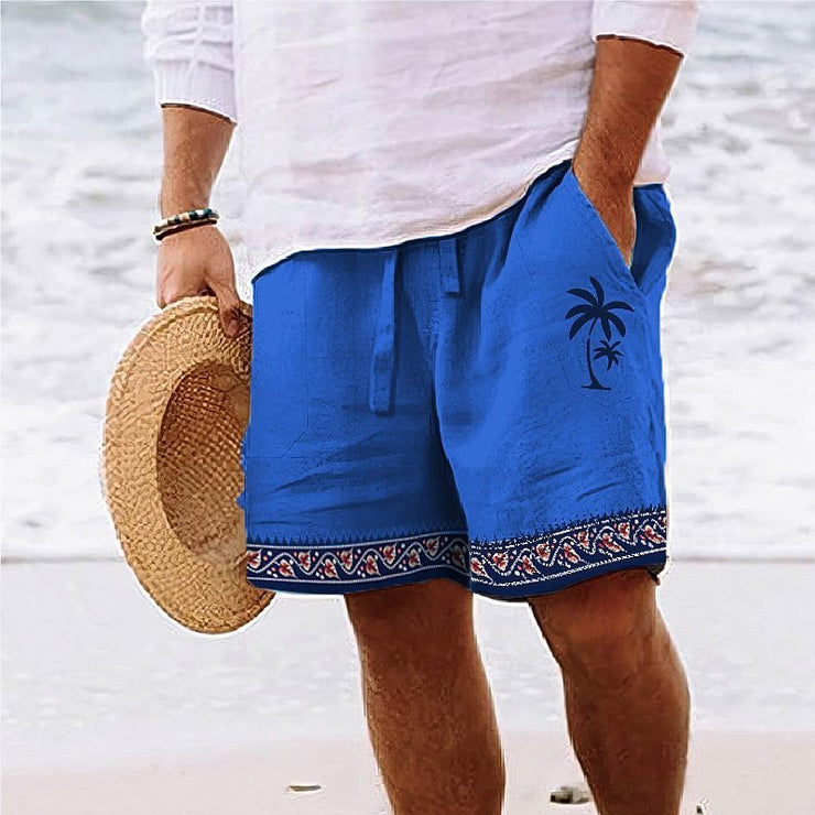 Print Beach Shorts Summer Fashion Loose Drawstring Short