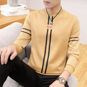 Spring and Autumn New mens printed long-sleeved T-shirt teen