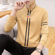 Spring and Autumn New mens printed long-sleeved T-shirt teen