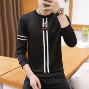 Spring and Autumn New mens printed long-sleeved T-shirt teen