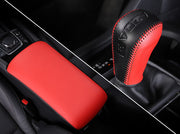 Central Gear Cover, Real Cowhide Gear, Interior Modification, Hand-Stitched Gear Cover