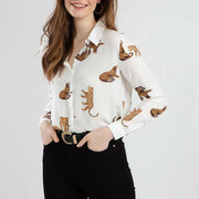 Boutique Women's Clothing New Leopard Printed Long Sleeves