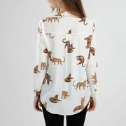 Boutique Women's Clothing New Leopard Printed Long Sleeves