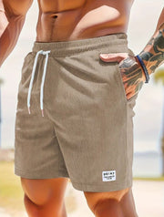 Lace-up Drawstring Shorts Summer Corduroy Sports Short Pants