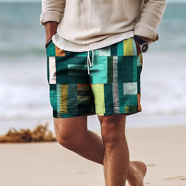 Print Beach Shorts Summer Fashion Loose Drawstring Short