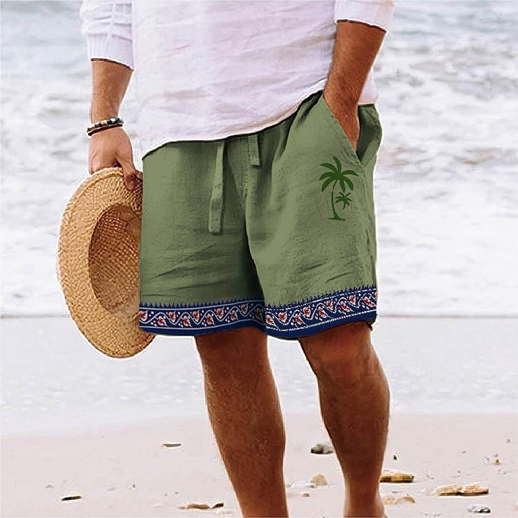 Print Beach Shorts Summer Fashion Loose Drawstring Short