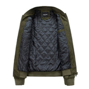 Suede Stand Collar Mens Jacket Double Zipper Pocket Clothing