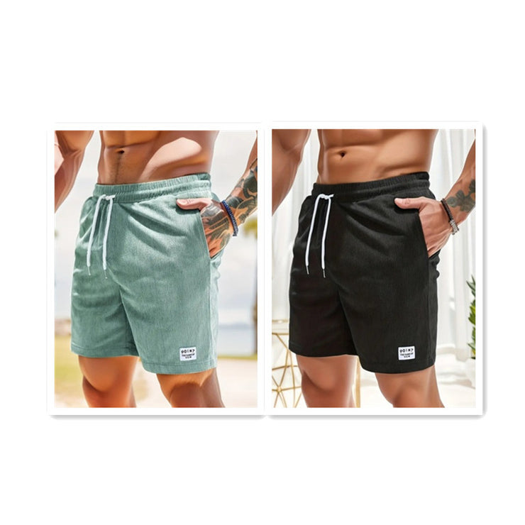 Lace-up Drawstring Shorts Summer Corduroy Sports Short Pants