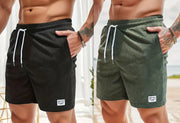 Lace-up Drawstring Shorts Summer Corduroy Sports Short Pants