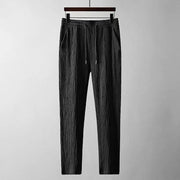 Leisure Suit Summer Loose Short Sleeve Top And Drawstring Trousers Fashion Mens Clothing