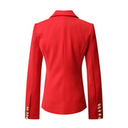 Female Suit Slim Fit Coat Clothing Double Breasted