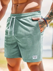 Lace-up Drawstring Shorts Summer Corduroy Sports Short Pants