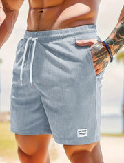 Lace-up Drawstring Shorts Summer Corduroy Sports Short Pants