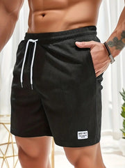 Lace-up Drawstring Shorts Summer Corduroy Sports Short Pants