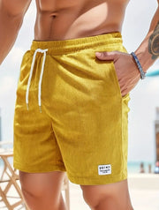 Lace-up Drawstring Shorts Summer Corduroy Sports Short Pants