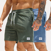 Lace-up Drawstring Shorts Summer Corduroy Sports Short Pants