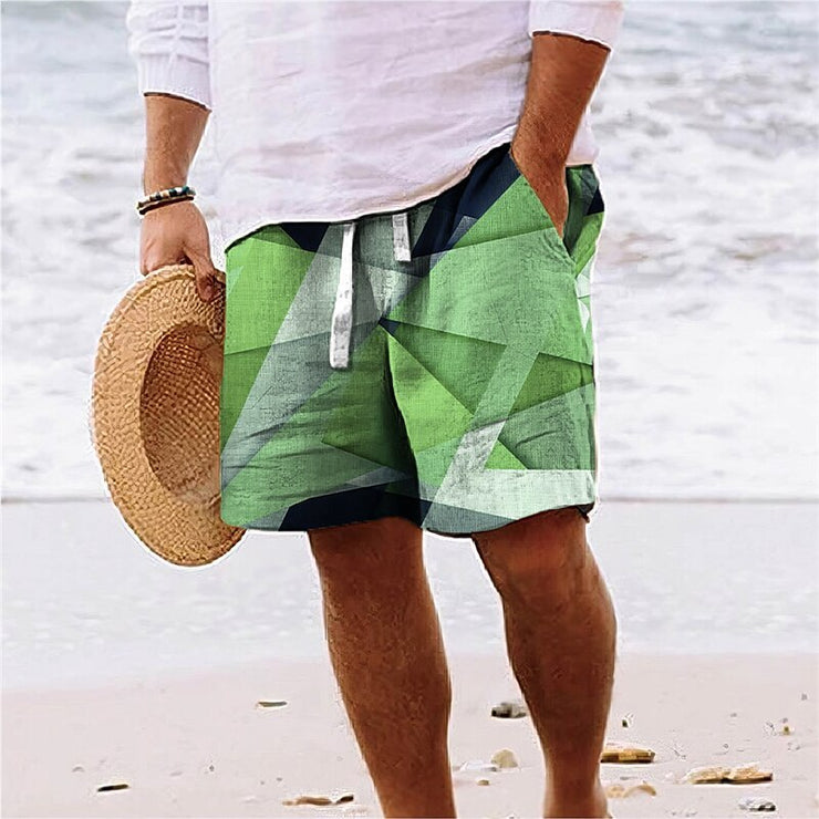Print Beach Shorts Summer Fashion Loose Drawstring Short
